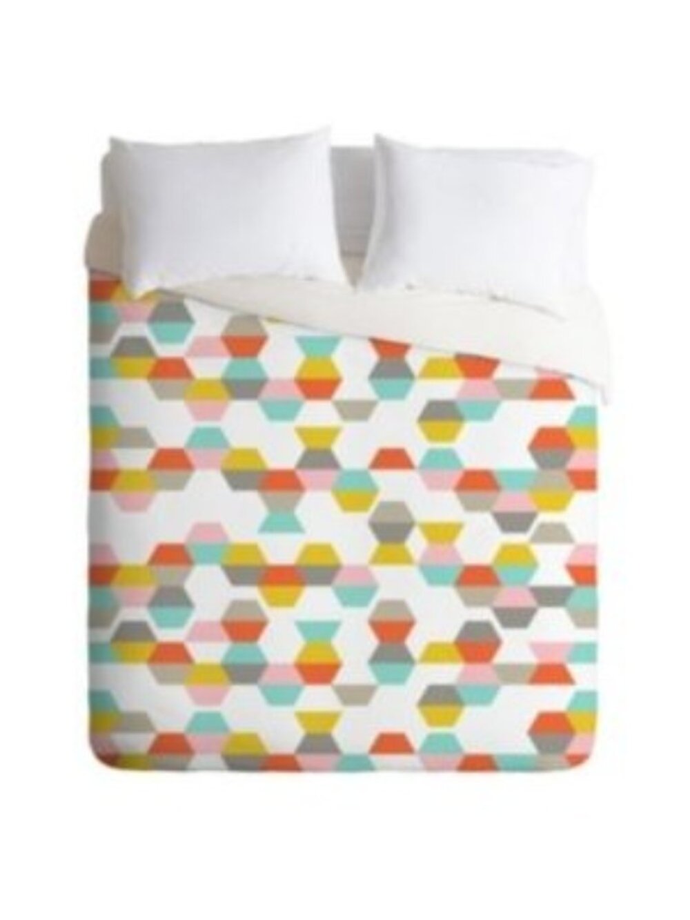 Deny Designs Heather Dutton Hex Code Duvet Set Bedding Multi Size King NWOB